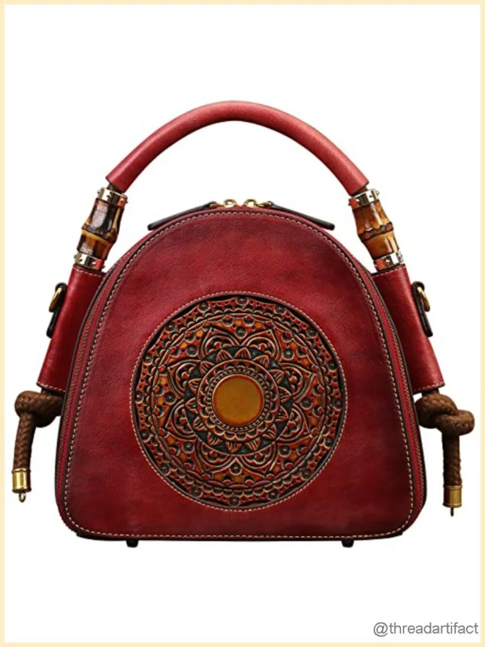 Genuine Leather Top Handle Satchel, Organizer Crossbody Bag